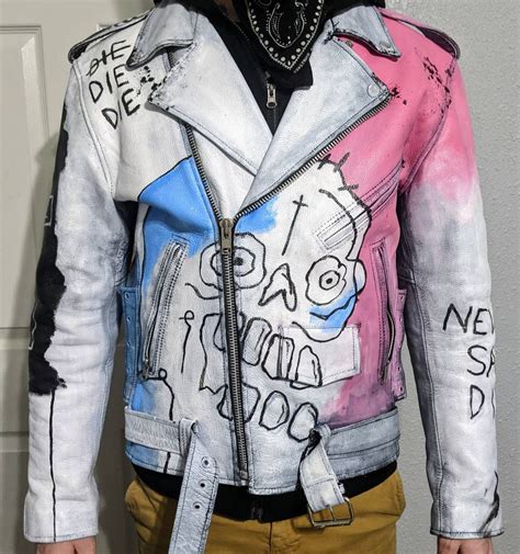 never say die jacket replica|Check out Never Say Die Leather Jacket I Made : r/LilPeep .